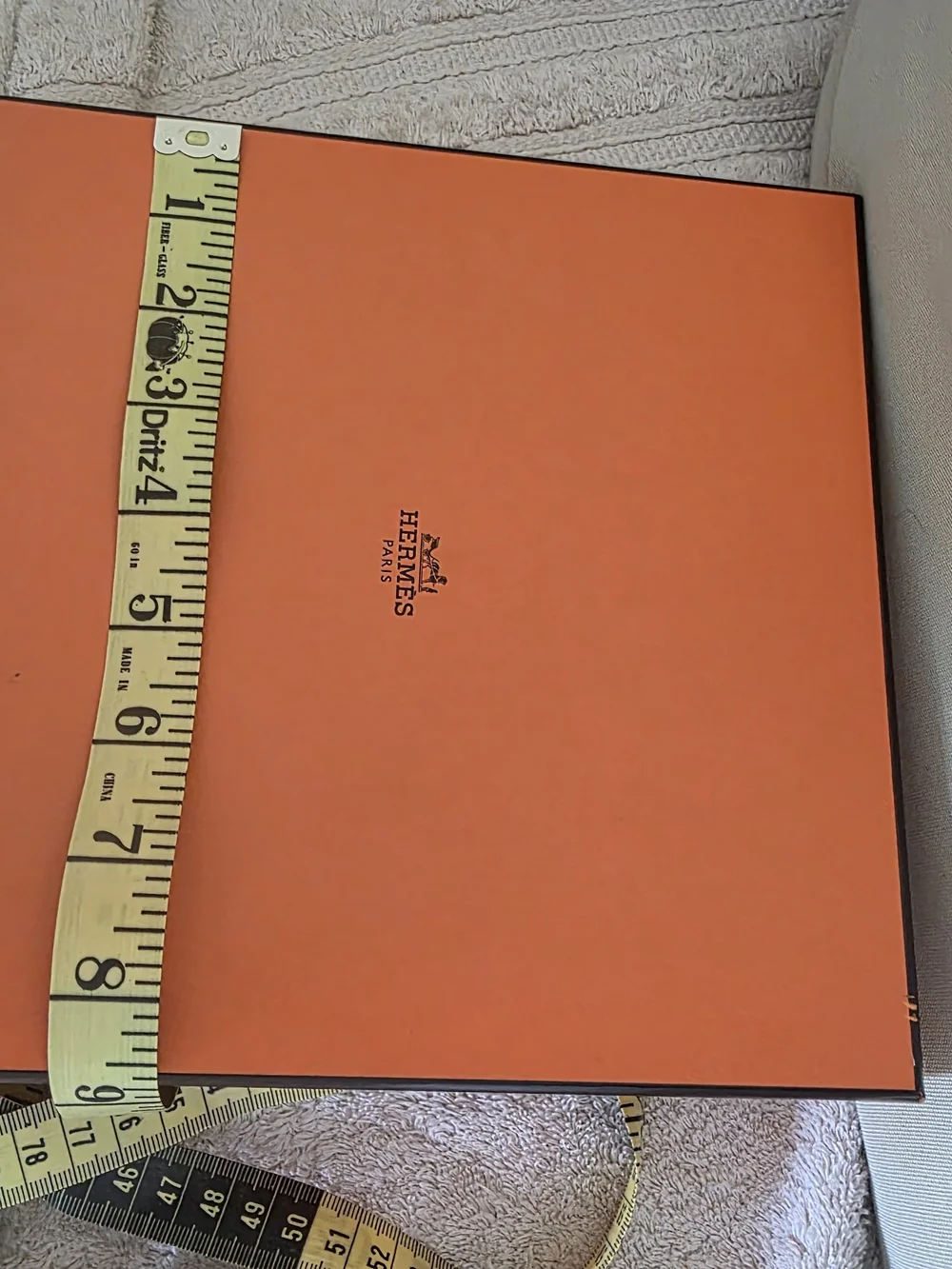 Authentic Hermès Orange Gift Box Set w/ Dust Bag & Ribbon 8.5” x 8.5”